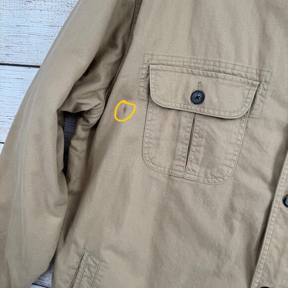 St. Johns Bay Flannel Lined Chore Jacket Men's XXL Tan Beige Outdoor Corduroy - Picture 10 of 14